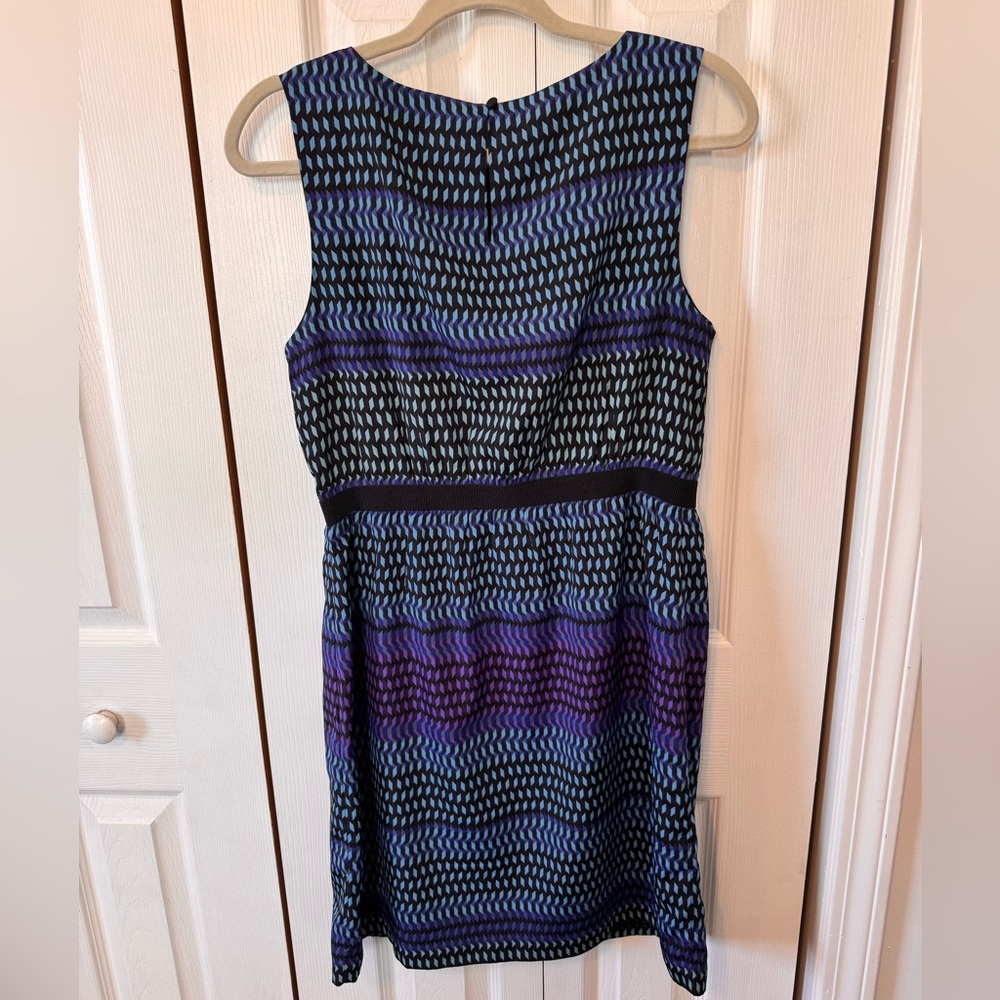 LOFT Factory Blue and Purple Patterned Sleeveless Midi Pullover Dress Size Small - Picture 6 of 12
